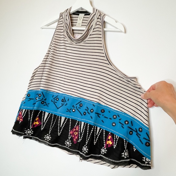 Free People We The Free North South Mock Neck Tank - Picture 7 of 14